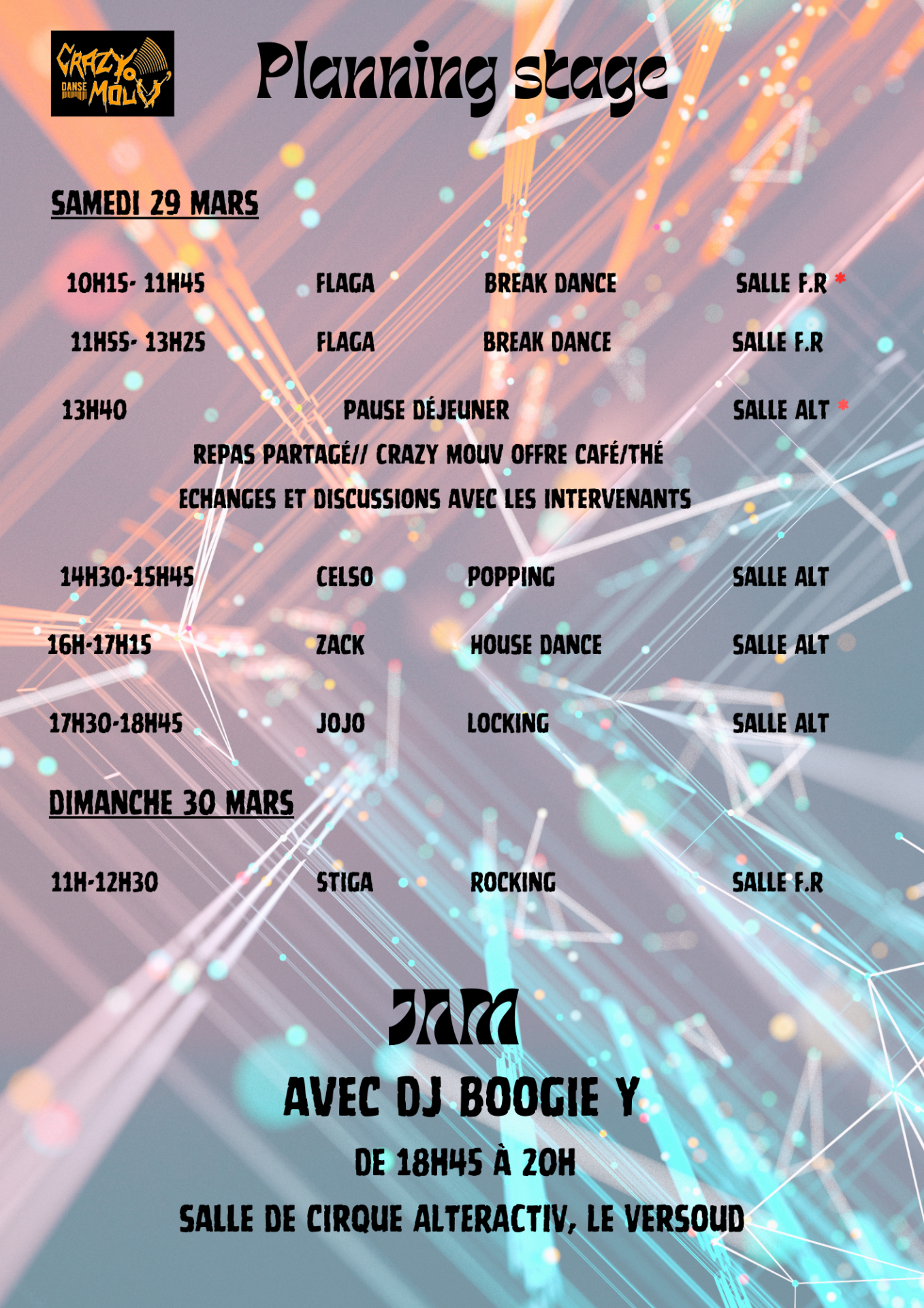 Planning stage et Jam