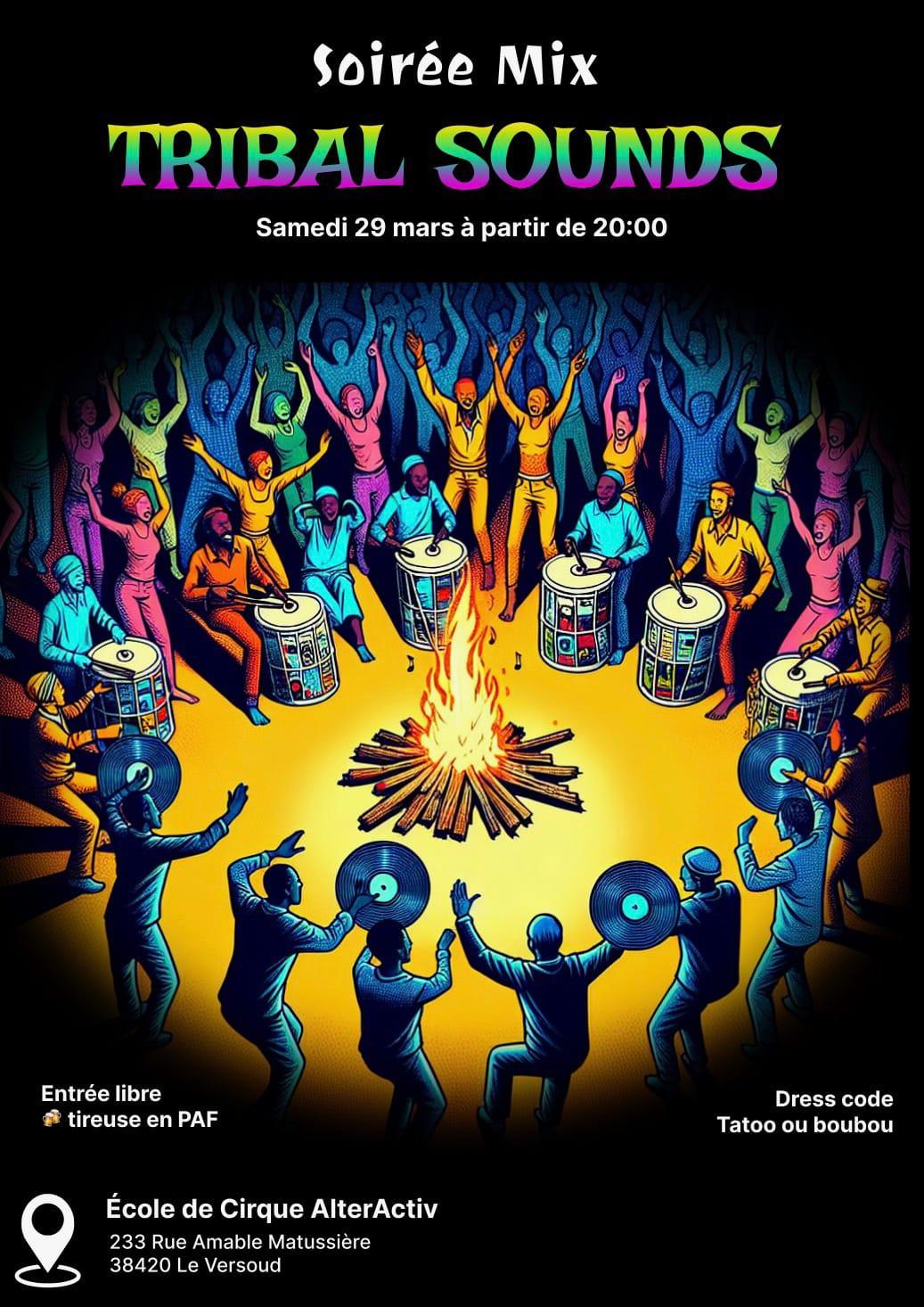 Affiche soiree tribal sound
