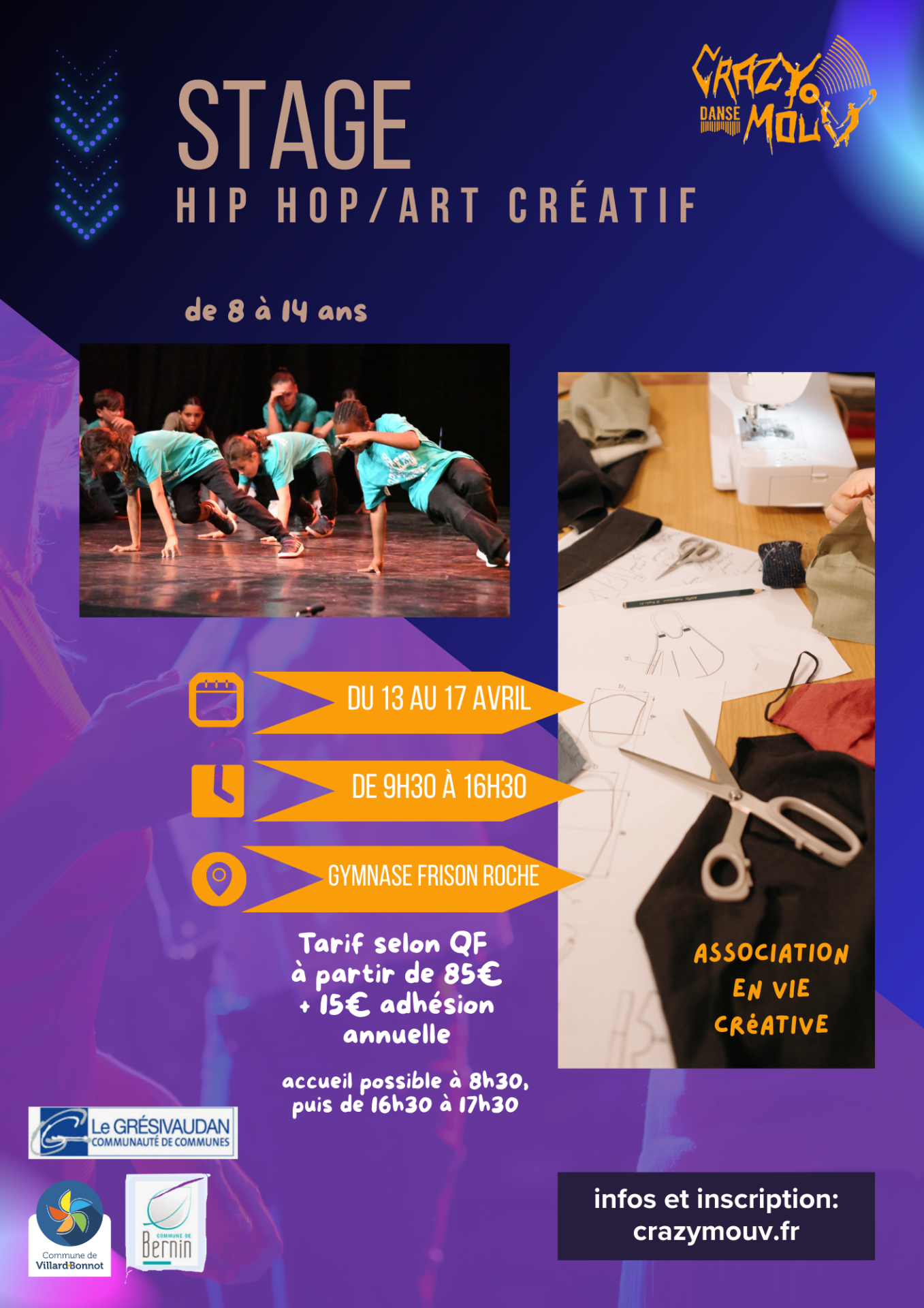 Affiche stage hip hop art creatif